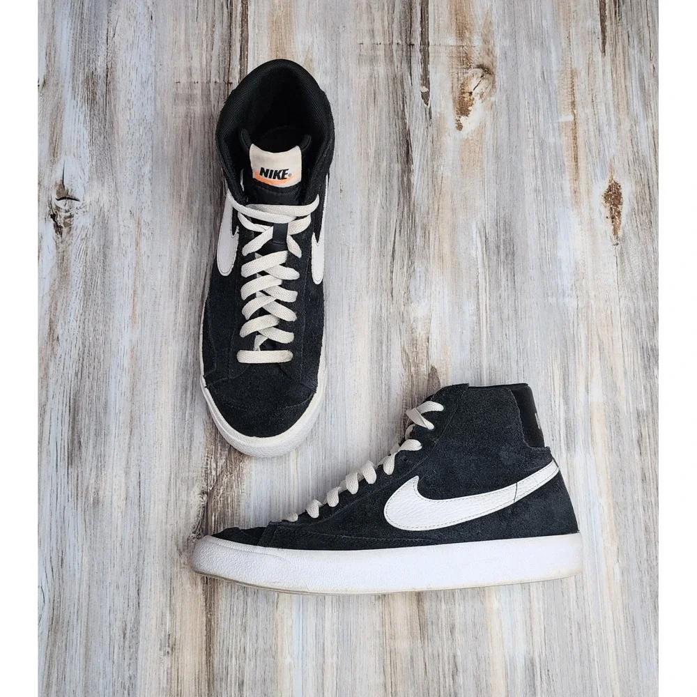 Nike Blazer Mid '77 Suede Black White DD3237-002 Sneakers Shoes Youth 7 Y